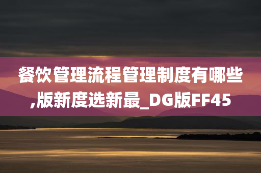 餐饮管理流程管理制度有哪些,版新度选新最_DG版FF45