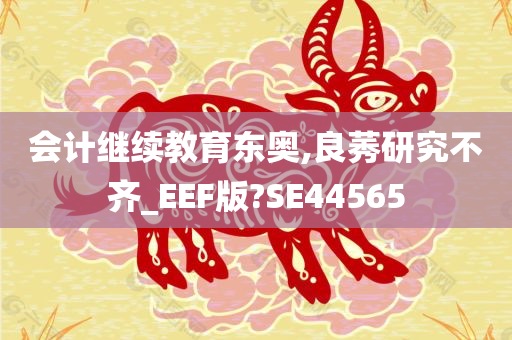 会计继续教育东奥,良莠研究不齐_EEF版?SE44565