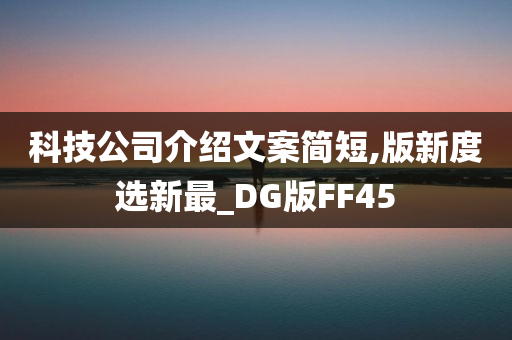 科技公司介绍文案简短,版新度选新最_DG版FF45