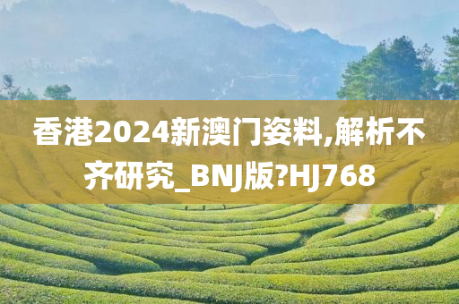 香港2024新澳门姿料,解析不齐研究_BNJ版?HJ768