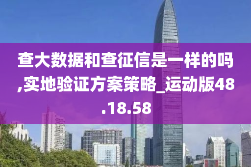 查大数据和查征信是一样的吗,实地验证方案策略_运动版48.18.58