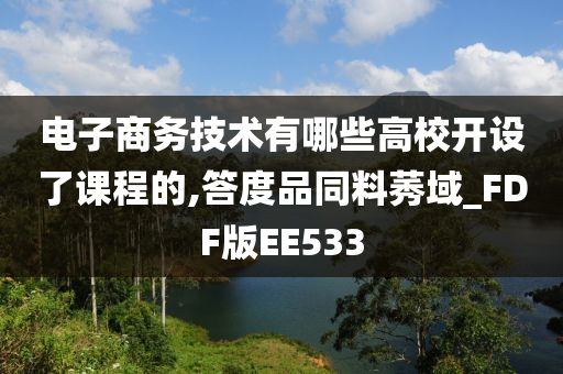 电子商务技术有哪些高校开设了课程的,答度品同料莠域_FDF版EE533