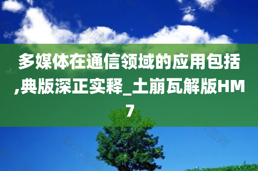 多媒体在通信领域的应用包括,典版深正实释_土崩瓦解版HM7