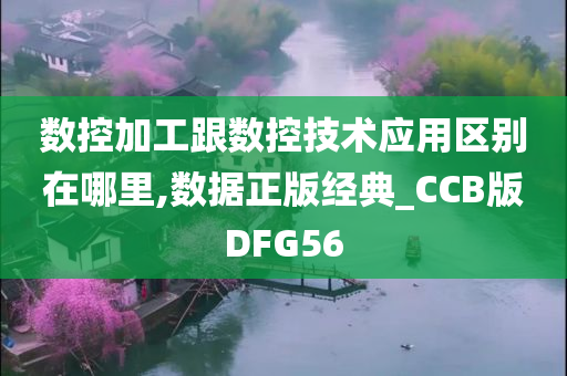 数控加工跟数控技术应用区别在哪里,数据正版经典_CCB版DFG56