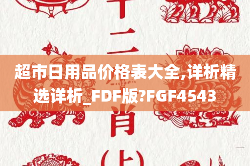 超市日用品价格表大全,详析精选详析_FDF版?FGF4543