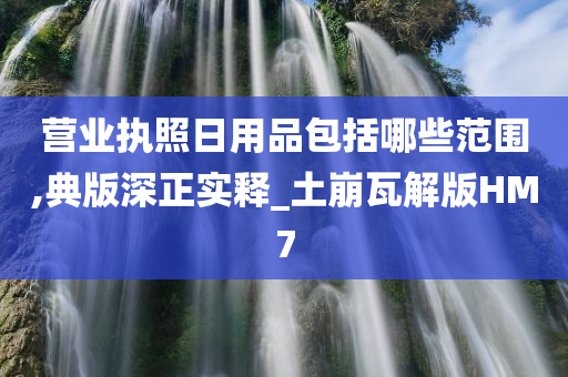 营业执照日用品包括哪些范围,典版深正实释_土崩瓦解版HM7