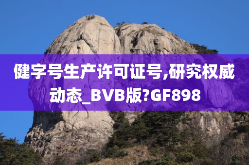 健字号生产许可证号,研究权威动态_BVB版?GF898