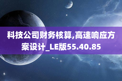 科技公司财务核算,高速响应方案设计_LE版55.40.85