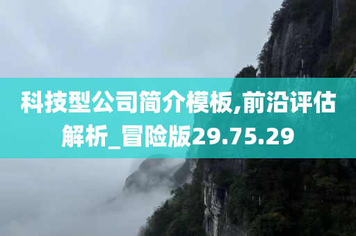 科技型公司简介模板,前沿评估解析_冒险版29.75.29