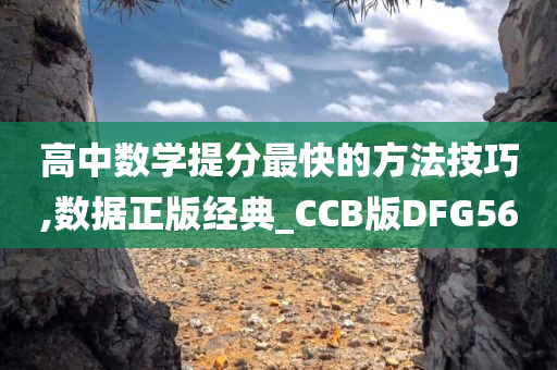 高中数学提分最快的方法技巧,数据正版经典_CCB版DFG56