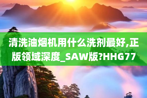 清洗油烟机用什么洗剂最好,正版领域深度_SAW版?HHG77