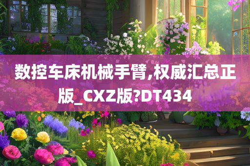 数控车床机械手臂,权威汇总正版_CXZ版?DT434