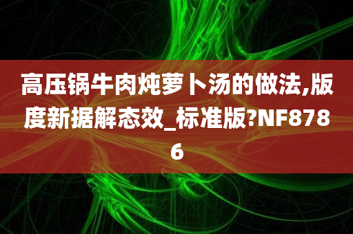 高压锅牛肉炖萝卜汤的做法,版度新据解态效_标准版?NF8786