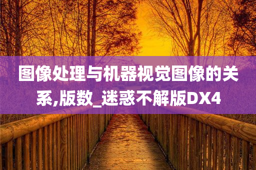 图像处理与机器视觉图像的关系,版数_迷惑不解版DX4