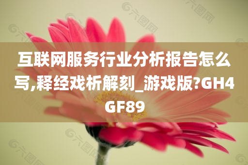 互联网服务行业分析报告怎么写,释经戏析解刻_游戏版?GH4GF89