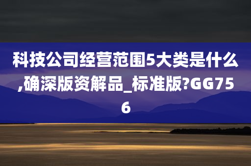 科技公司经营范围5大类是什么,确深版资解品_标准版?GG756