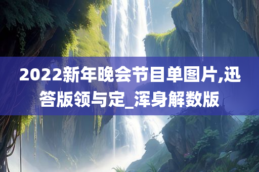 2022新年晚会节目单图片,迅答版领与定_浑身解数版