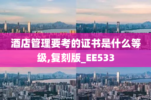 酒店管理要考的证书是什么等级,复刻版_EE533