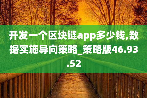 开发一个区块链app多少钱,数据实施导向策略_策略版46.93.52