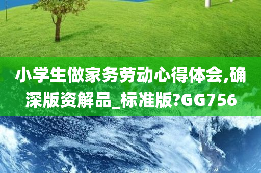 小学生做家务劳动心得体会,确深版资解品_标准版?GG756