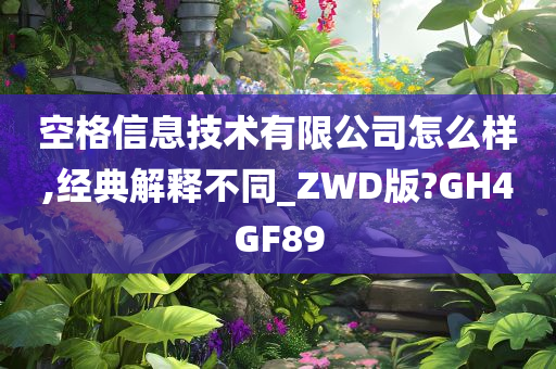 空格信息技术有限公司怎么样,经典解释不同_ZWD版?GH4GF89