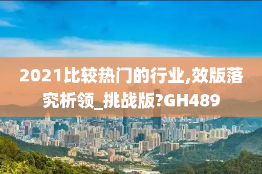 2021比较热门的行业,效版落究析领_挑战版?GH489