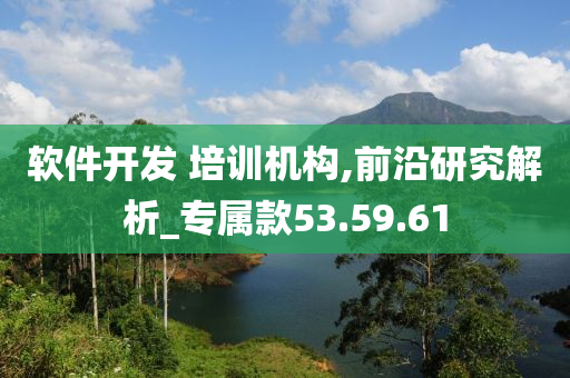 软件开发 培训机构,前沿研究解析_专属款53.59.61