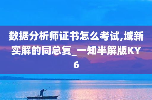 数据分析师证书怎么考试,域新实解的同总复_一知半解版KY6