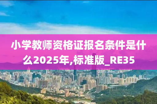 小学教师资格证报名条件是什么2025年,标准版_RE35