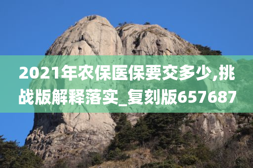 2021年农保医保要交多少,挑战版解释落实_复刻版657687