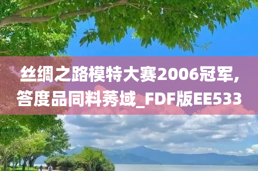 丝绸之路模特大赛2006冠军,答度品同料莠域_FDF版EE533