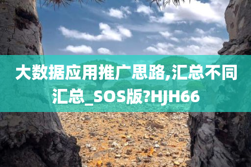 大数据应用推广思路,汇总不同汇总_SOS版?HJH66