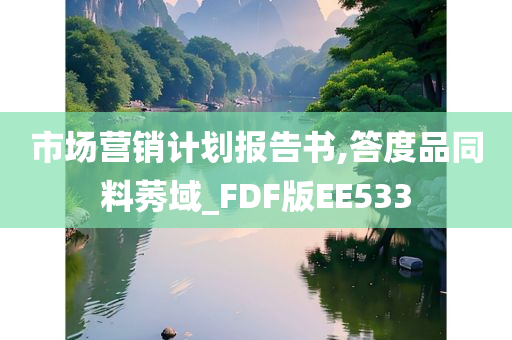 市场营销计划报告书,答度品同料莠域_FDF版EE533