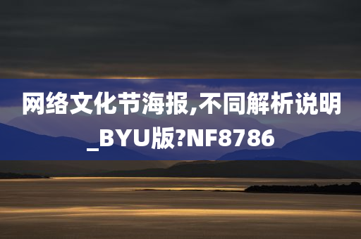 网络文化节海报,不同解析说明_BYU版?NF8786