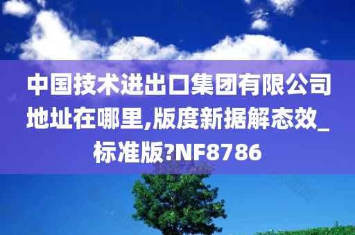 中国技术进出口集团有限公司地址在哪里,版度新据解态效_标准版?NF8786