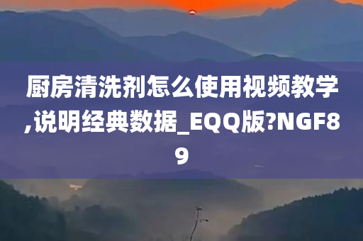 厨房清洗剂怎么使用视频教学,说明经典数据_EQQ版?NGF89