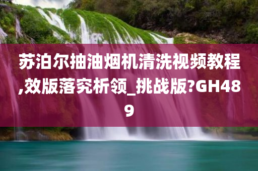 苏泊尔抽油烟机清洗视频教程,效版落究析领_挑战版?GH489