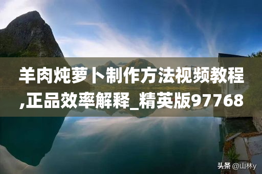 羊肉炖萝卜制作方法视频教程,正品效率解释_精英版97768