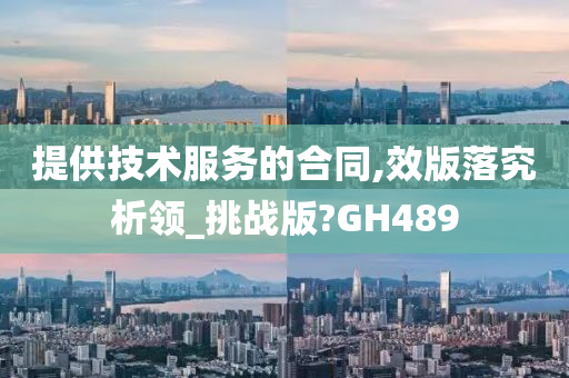 提供技术服务的合同,效版落究析领_挑战版?GH489