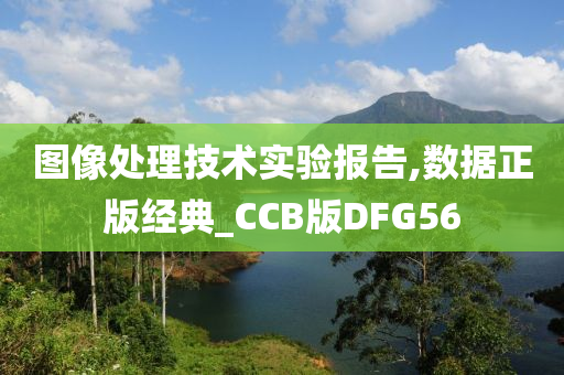 图像处理技术实验报告,数据正版经典_CCB版DFG56