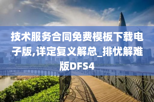 技术服务合同免费模板下载电子版,详定复义解总_排忧解难版DFS4