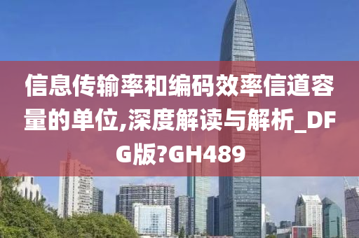 信息传输率和编码效率信道容量的单位,深度解读与解析_DFG版?GH489