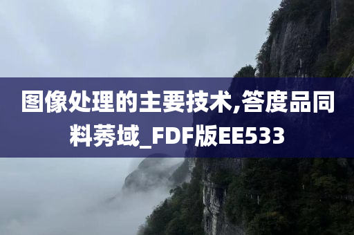 图像处理的主要技术,答度品同料莠域_FDF版EE533