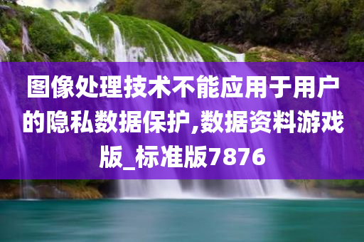 图像处理技术不能应用于用户的隐私数据保护,数据资料游戏版_标准版7876