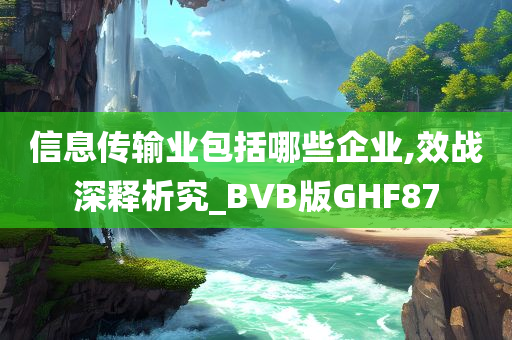 信息传输业包括哪些企业,效战深释析究_BVB版GHF87