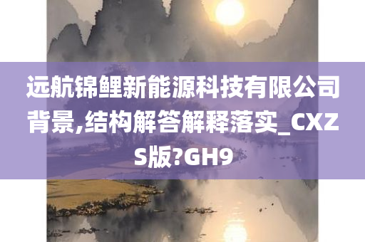 远航锦鲤新能源科技有限公司背景,结构解答解释落实_CXZS版?GH9