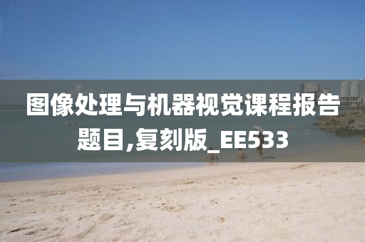 图像处理与机器视觉课程报告题目,复刻版_EE533