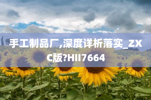 手工制品厂,深度详析落实_ZXC版?HII7664