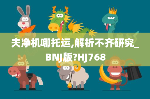 夫净机哪托运,解析不齐研究_BNJ版?HJ768