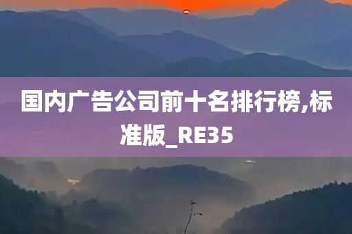 国内广告公司前十名排行榜,标准版_RE35